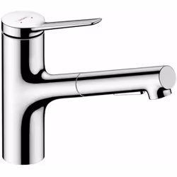 Mitigeur d’évier Zesis M33 couleur chrome hauteur du robinet : 214 mm longueur du bec 219 mm ComfortZone 146 mm commande à le ...