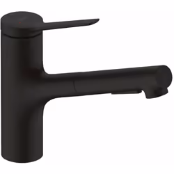 Mitigeur d’évier Zesis M33 couleur : noir mat hauteur du robinet : 214 mm longueur du bec 219 mm ComfortZone 146 mm commande ...
