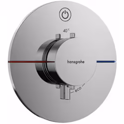 Module thermostatique de douche encastré ShowerSelect Comfort S couleur : chrome diamètre : 155 mm pour 1 sortie montage enca ...
