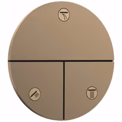 Vanne encastrée ShowerSelect Comfort S couleur : bronze brossé diamètre : 155 mm 3 sorties utilisation simultanée de plusieur ...