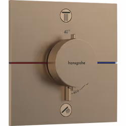 hansgrohe ShowerSelect Comfort E 1 x thermostat encastré Détails du produit : pour deux consommateurs utilisation simultanée  ...