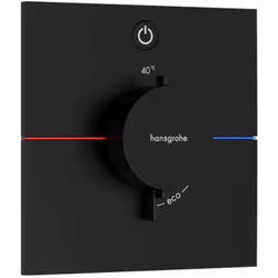 Module thermostatique de douche encastré ShowerSelect Comfort E couleur : noir mat dimensions : 155 × 155 mm pour 1 sortie mo ...