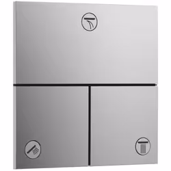 Vanne encastrée ShowerSelect Comfort E couleur : chrome dimensions : 155 × 155 mm 3 sorties utilisation simultanée de plusieu ...