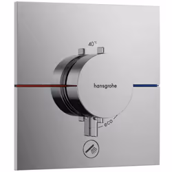 Module thermostatique de douche encastré ShowerSelect Comfort E couleur : chrome Dimensions : 155 x 155 mm montage encastré s ...