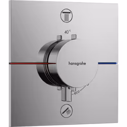 hansgrohe ShowerSelect Comfort E 1 x thermostat encastré Détails du produit : pour deux consommateurs utilisation simultanée  ...