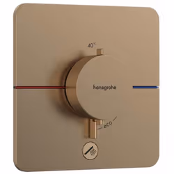 Module thermostatique de douche encastré ShowerSelect Comfort Q couleur : bronze brossé Dimensions : 155 x 155 mm montage enc ...