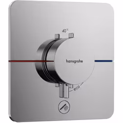 Module thermostatique de douche encastré ShowerSelect Comfort Q couleur : chrome Dimensions : 155 x 155 mm montage encastré s ...