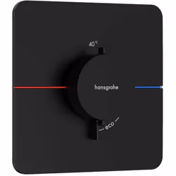 Module thermostatique de douche encastré ShowerSelect Comfort Q couleur : noir mat Dimensions : 155 x 155 mm montage encastré ...
