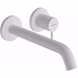 Mitigeur de lavabo à levier avec vidage couleur : blanc mat longueur du bec : 225 mm longueur totale 235 mm montage encastré  ...