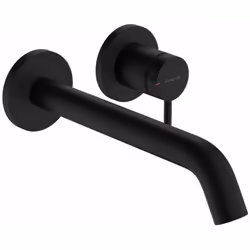 Mitigeur de lavabo à levier avec vidage couleur : noir mat longueur du bec : 225 mm longueur totale 235 mm montage encastré p ...