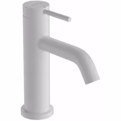 Mitigeur de lavabo à levier avec vidage couleur : blanc mat hauteur du robinet : 160 mm longueur du bec : 108 mm zone de conf ...