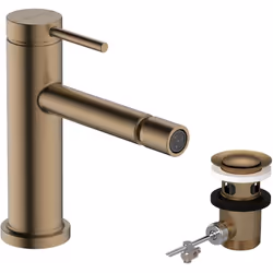 hansgrohe Tecturis S 1x Mitigeur monocommandé pour bidet composé de : mitigeur monocommande pour bidet, garniture de vidage s ...