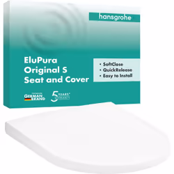 hansgrohe EluPura Original S 1 x siège de WC Détails du produit avec couvercle Matériau : urée Matériau (charnières) : Acier  ...