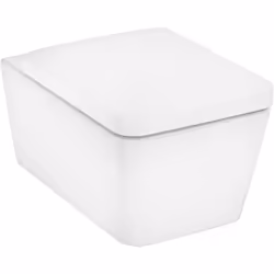 Cuvette suspendue avec siège couleur blanc matériau céramique sanitaire dimensions 540 x 360 mm SmartClean - glaçure anti-pol ...