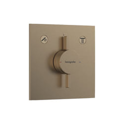 Façade douche encastrée mécanique Hansgrohe DuoTurn e Bronze brossé