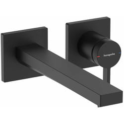 Hansgrohe - Tecturis e - Mitigeur de lavabo encastré, avec vidage, installation à 2 trous, EcoSmart, noir mat 73051670