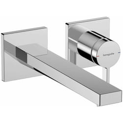 Hansgrohe - Tecturis e - Mitigeur de lavabo encastré, avec vidage, installation à 2 trous, EcoSmart, chrome 73051000