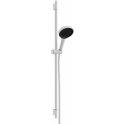 Hansgrohe - Rainfinity - Set pomme de douche, barre et flexible, 3 jets, EcoSmart, blanc mat 28744700