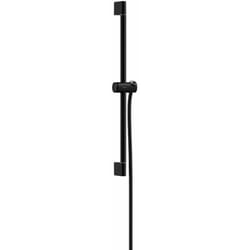 Hansgrohe - Unica - Barre de douche 10 cm, avec flexible, noir mat 24401670