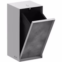 Poubelle encastrable couleur : blanc mat matériau de la niche murale: Acier inoxydable 304 (1.4301) dimensions : 390 × 240 ×  ...