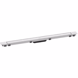 Caniveau de douche Match Plus 1000 couleur : blanc mat matériau de la grille: Acier inoxydable cadre réglable en hauteur conv ...
