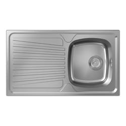 Evier 1 bac avec égouttoir HANSGROHE S21 inox