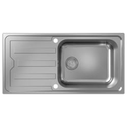Evier 1 bac avec égoutoir Hansgrohe S44 inox