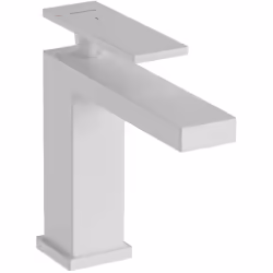 Mitigeur de lavabo sans vidage couleur blanc mat hauteur du robinet 162 mm longueur du bec : 144 mm zone de confort 117 mm mo ...