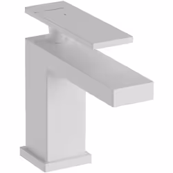 Mitigeur de lavabo à levier avec vidage couleur : blanc mat hauteur du robinet : 135 mm longueur du bec : 122 mm zone de conf ...