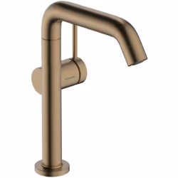 Mitigeur de lavabo à levier avec vidage couleur : bronze brossé hauteur du robinet : 236 mm longueur du bec : 154 mm zone de  ...