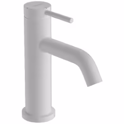 Mitigeur de lavabo à levier avec vidage couleur : blanc mat hauteur du robinet : 160 mm longueur du bec : 108 mm zone de conf ...