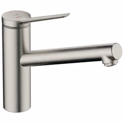 Robinet de cuisine 150, CoolStart, EcoSelection design : finition en acier inoxydable CoolStart - économie d'eau chaude, eau  ...