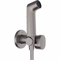 hansgrohe 1 x Bidette douchette à main design anguleux se compose de : Bidette douchette à main, robinet d'arrêt avec support ...