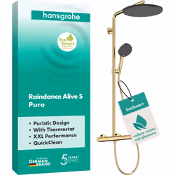hansgrohe Raindance Alive S PURO 1 x système de douche 300 1jet EcoSmart avec élément Ecostat se compose de : douche de tête, ...
