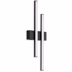 - lampe murale LED moderne a2 flacons en noir, en metal / plastique - particulierement pratique pour l'eclairage des murs ou  ...