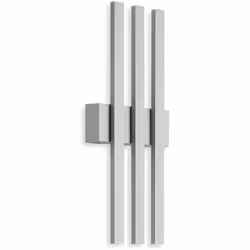 - lampe murale exterieure a3 flacons moderne en argent, en metal / plastique - particulierement pratique pour l'eclairage des ...