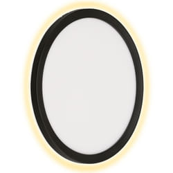 Telefunken - Applique extérieure led, Applique extérieure 1 lampe, effet rétro-éclairé, 15 Watt, 2.000 lumen, 4.000 Kelvin, IP44, blanc/noir, rond, ø