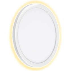 Telefunken - Applique d'extérieur à led, applique d'extérieur 1-flamme, effet rétro-éclairé, 15 Watt, 2.000 lumen, 4.000 Kelvin, IP44, blanc, rond, ø