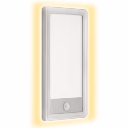- lampe exterieure LED moderne et rectangulaire en blanc / argent en plastique - particulierement pratique pour l'eclairage d ...