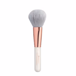 Essence Flat Powder Brush, Pinceau à poudre, Arrondi, Duveteux, Or, Gris, Blanc, 1 pièce(s)