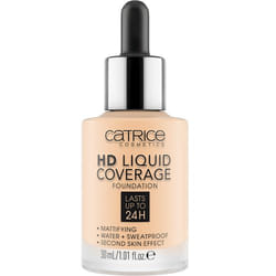 CATRICE Fond de teint HD Liquid Coverage, 002 Porcelain Beige, 30ml