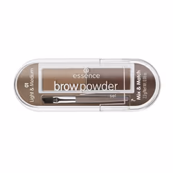 Essence brow powder set 01 Light &amp; Medium 2.3g, 2,3 g, Marron, Light &amp; Medium, MICA, DIMETHICONE, ISOSTEARYL ISOSTEAR ...