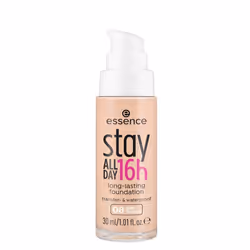 Essence stay ALL DAY 16h long-lasting Foundation 08 Soft Vanilla 30ml, Flacon pompe, Crème, Lissage, Beige, Soft Vanilla, 30  ...