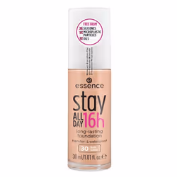 Essence stay ALL DAY 16h long-lasting Foundation 30 Soft Sand 30ml, Bouteille, Crème, Lissage, Beige, Soft Sand, 30 ml