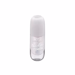 Essence Gel Nail, 8 ml, Blanc, dazzling SHELL, Coloration, Colle pailletée, Bouteille