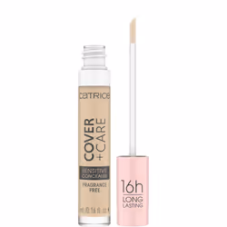 CATRICE Cover + Care Sensitive Concealer, Beige, 002N, Peau sensible, Tous types de peau, Liquide, Bouteille, 5 ml