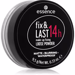 Évitez de faire des retouches pendant la journée. La poudre fixatrice essence Fix &amp; Last 14H Make-Up Fixing Loose Powder  ...