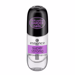 Essence super strong 2in1 base & top coat, 8 ml, Transparent, Raffermissant, Brillant, Gloss, Unisexe, Brosse