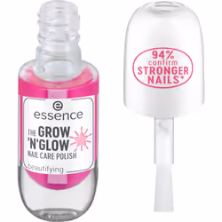 Essence THE GROWNGLOW NAIL CARE POLISH, Renforcement des ongles, Unisexe, Protection, Translucide, Brosse, Bouteille
