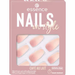 Essence nails in style Ongles des mains Rose, Blanc Motif 12 pièce(s)